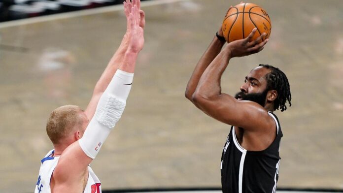 نتایج بازیهای 13 مارس 2021 لیگ NBA / پیروزی نتس با تریپل دابل هاردن؛ شکست سانز مقابل پیسرز